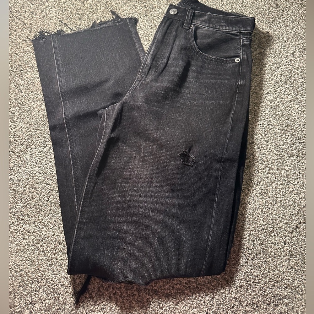 American eagle black straight leg jeans